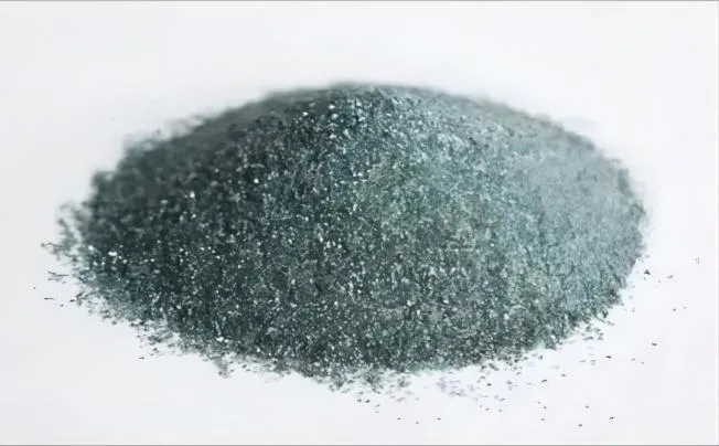 Green silicon carbide powder